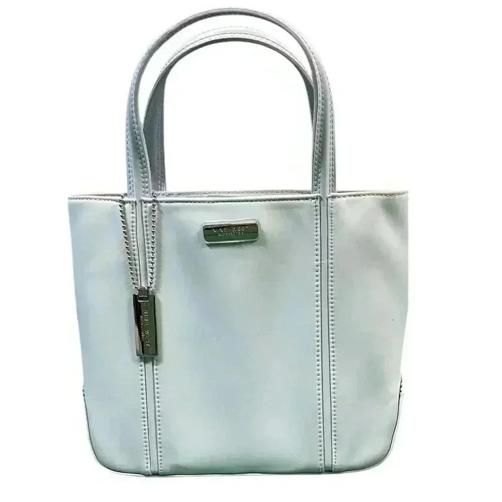 Nine West Accessories Small Hand Bag Light Blue Cloth Like Material